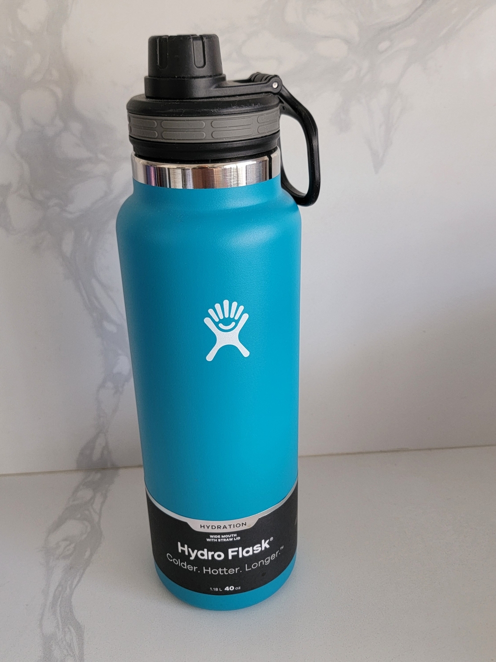 Hydro Flask Wide Mouth Bottle - Bright Teal